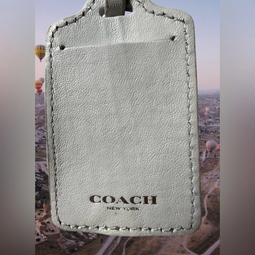Coach white leather